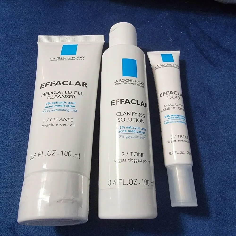 La Roche Posay Effaclar  Acne Blemish Treatment 3 Piece Bundle
